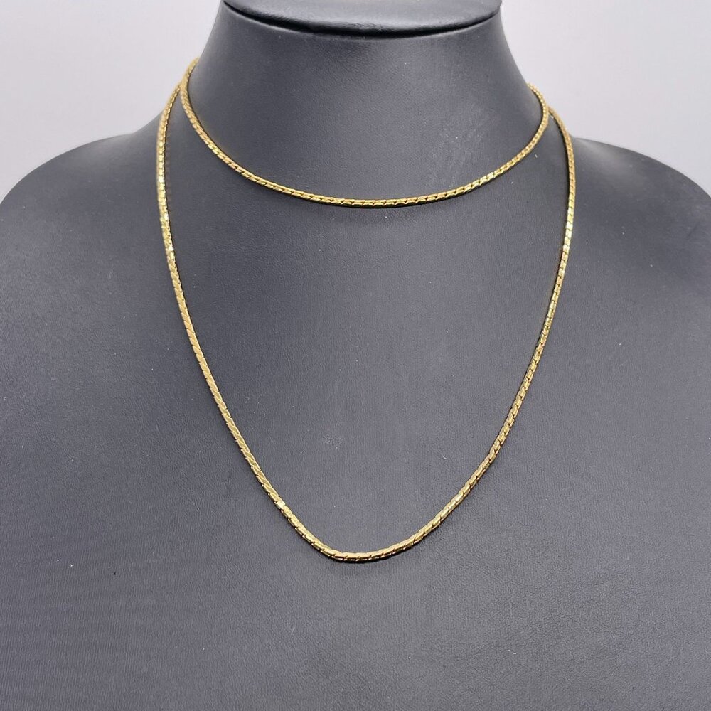 Monet Gold-Tone Shiny! Chain Necklace. 36" 2 mm